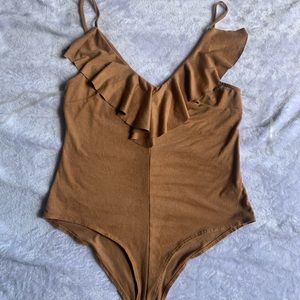 Suede bodysuit size L